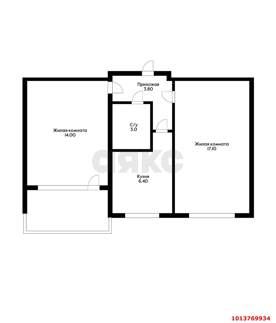 Фото №2: 2-комнатная квартира 49 м² - Краснодар, Западный внутригородской округ, ул. Красная, 149