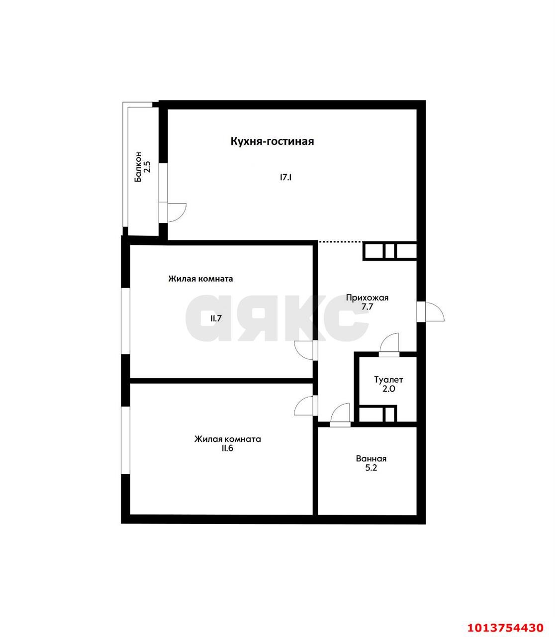 Фото №3: 2-комнатная квартира 58 м² - Краснодар, жилой комплекс Дыхание, ул. Лётчика Позднякова, 2к16