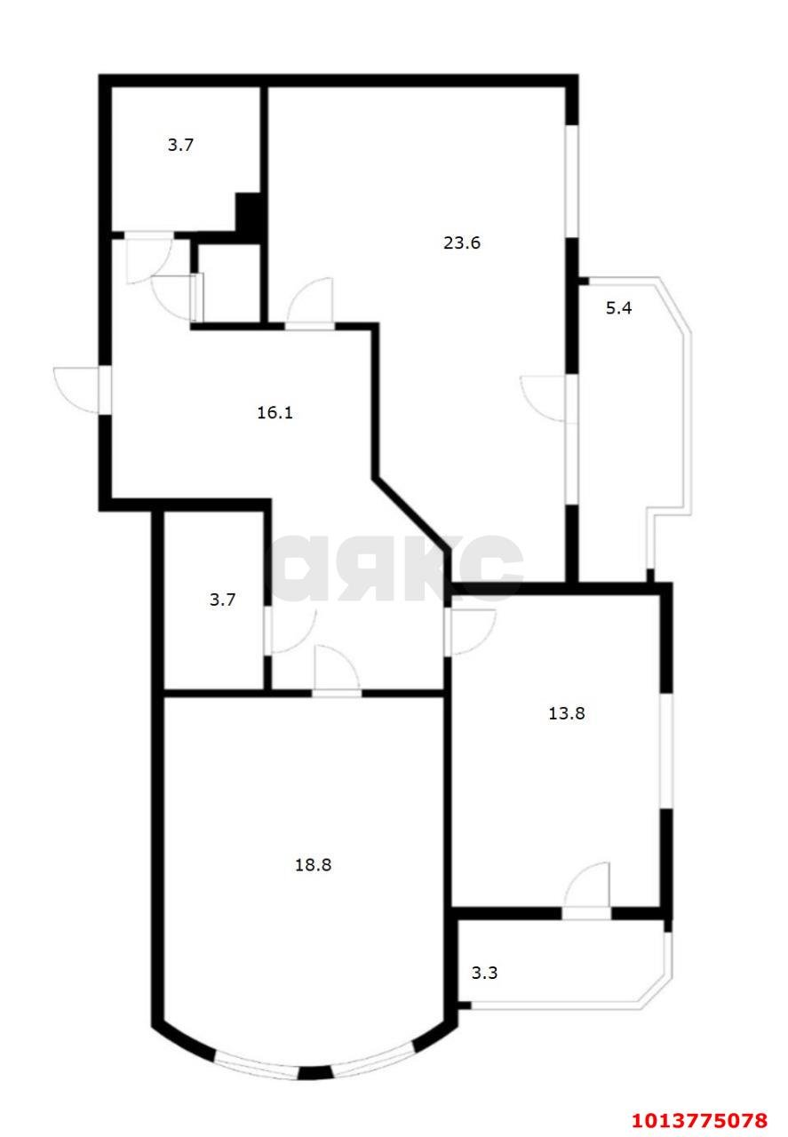 Фото №11: 3-комнатная квартира 80 м² - Краснодар, Репино, пр-д Репина, 1/2к3