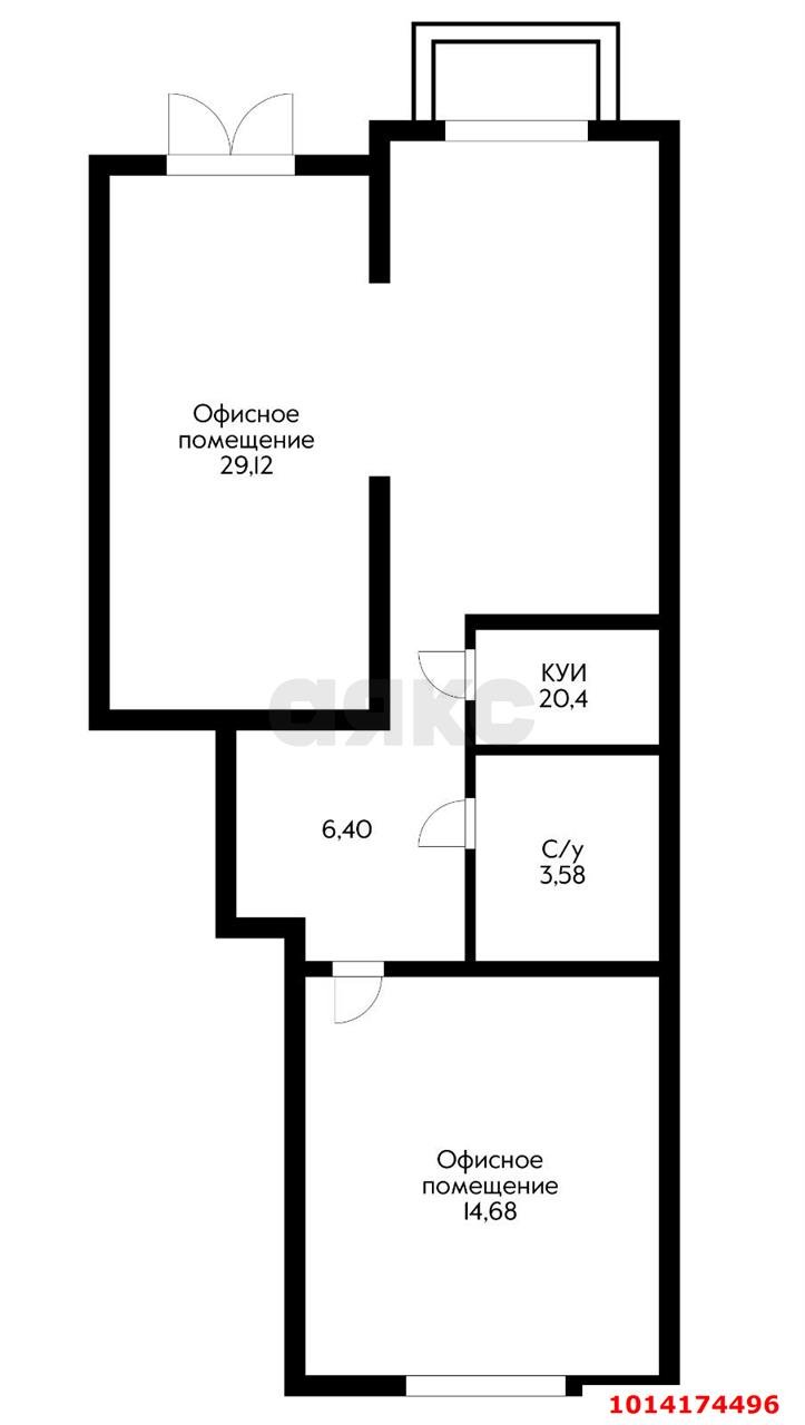 Фото №2: Торговое помещение 56 м² - Краснодар, жилой комплекс Свобода, ул. Домбайская, 55к2