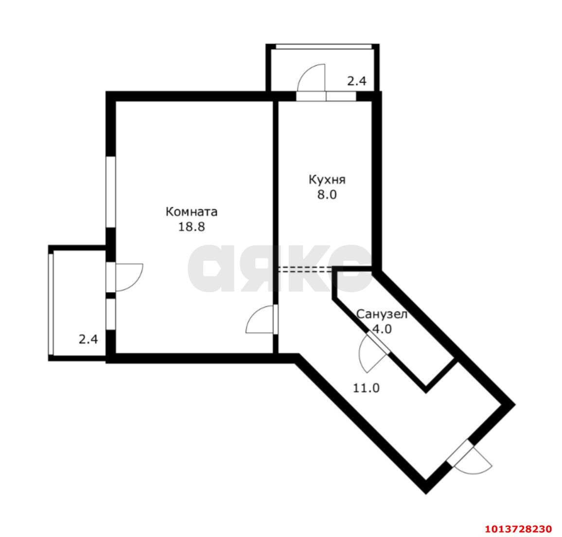 Фото №9: 1-комнатная квартира 46 м² - Джубга, ул. Полевая, 21