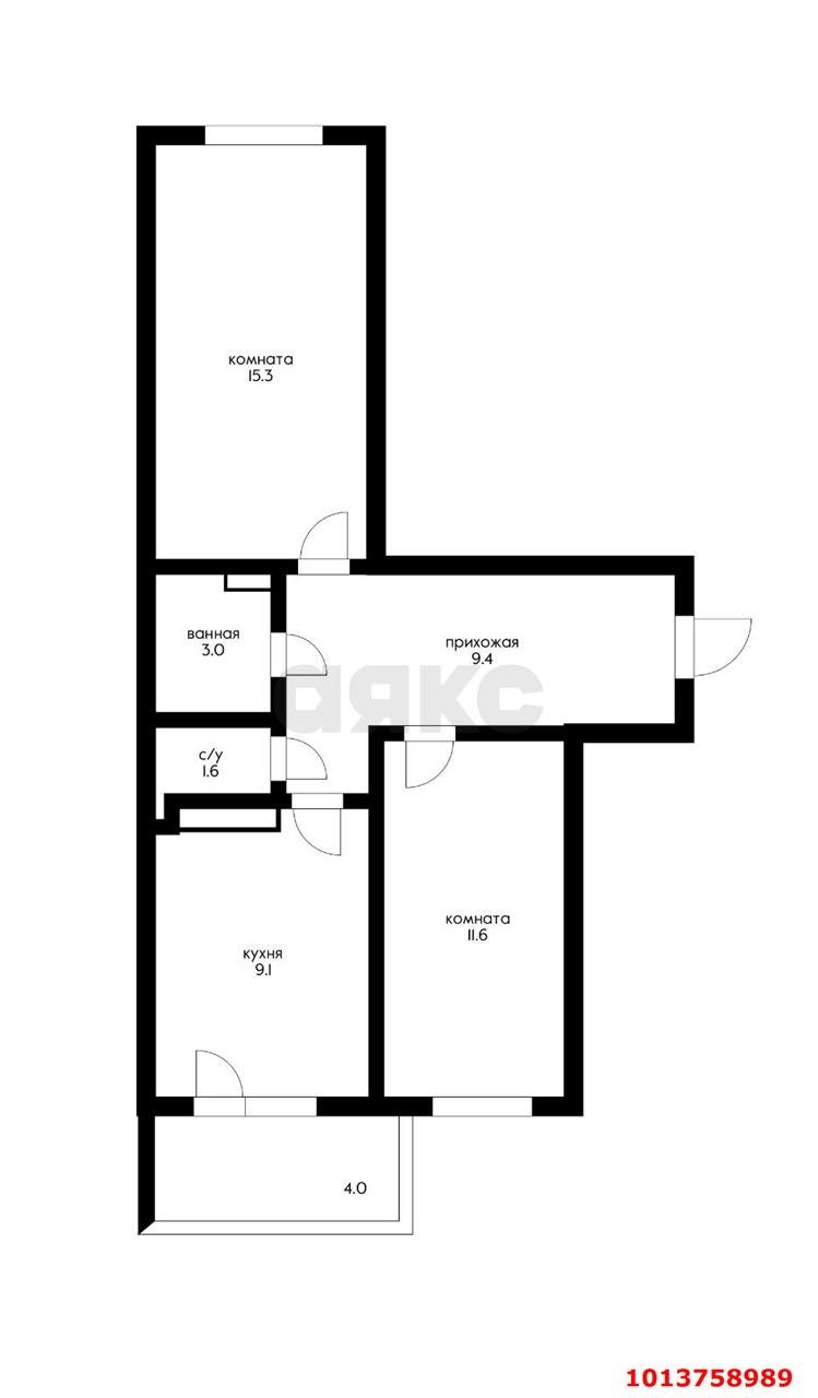 Фото №15: 2-комнатная квартира 55 м² - Краснодар, Краевая Клиническая Больница, ул. Восточно-Кругликовская, 98