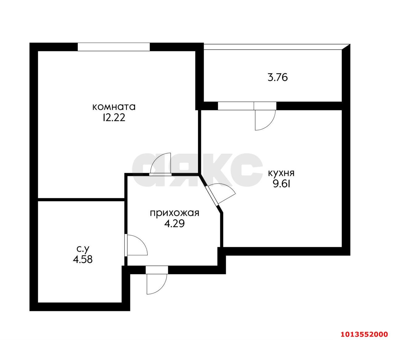 Фото №6: 1-комнатная квартира 32 м² - Краснодар, Славянский, ул. Красных Партизан, 1/4к16