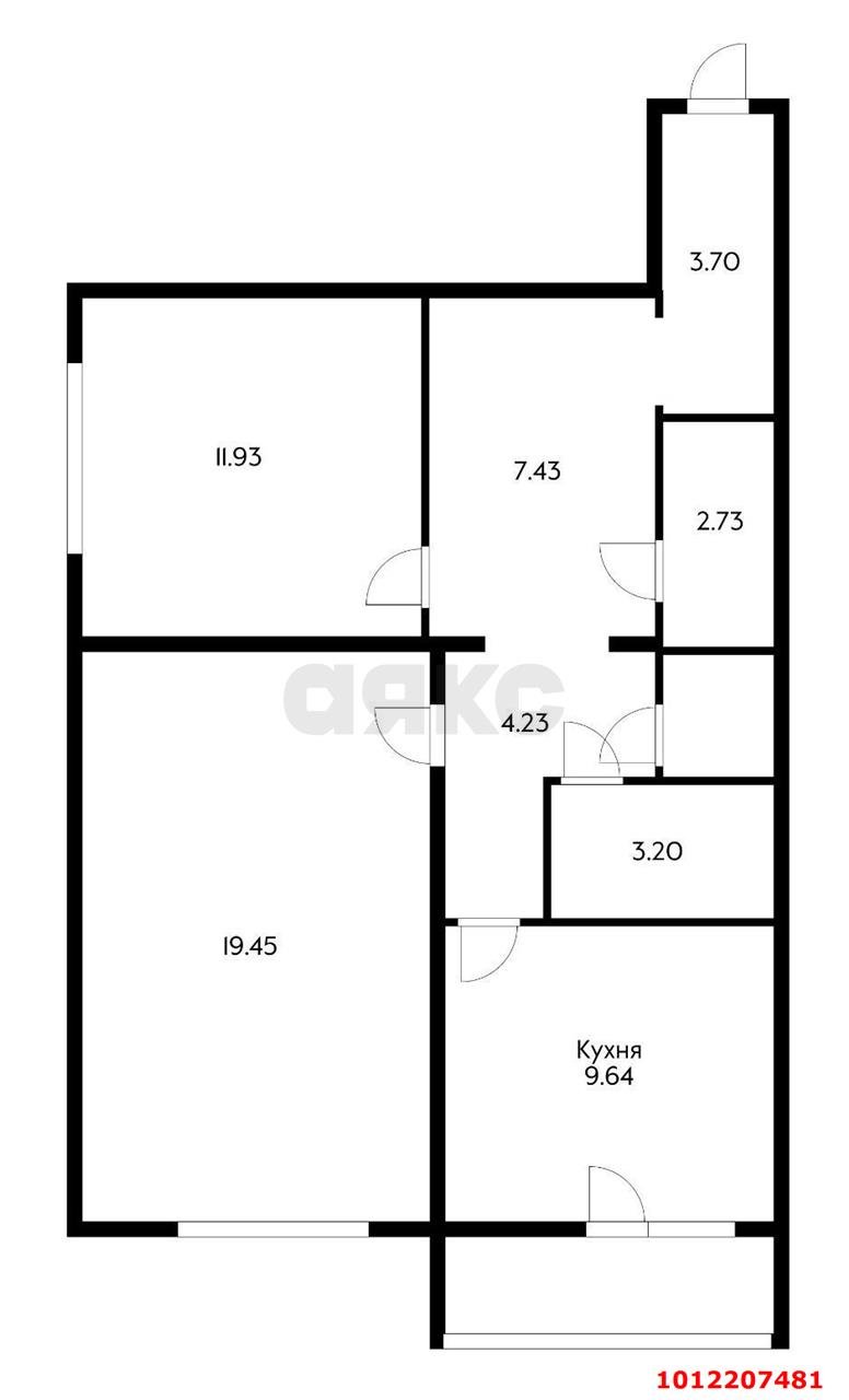 Фото №18: 2-комнатная квартира 70 м² - Краснодар, Школьный, ул. Школьная, 5