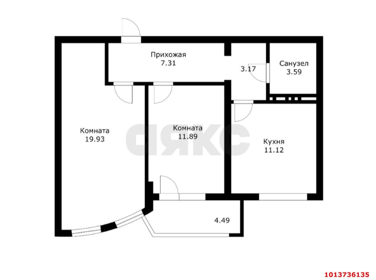 Фото №7: 2-комнатная квартира 58 м² - Краснодар, жилой комплекс Режиссёр, ул. Уральская, 100/8