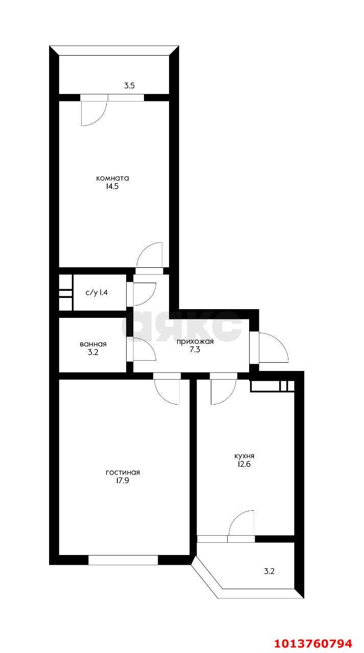 Фото №14: 2-комнатная квартира 65 м² - Краснодар, Губернский, ул. им. Героя Яцкова И.В., 15к2