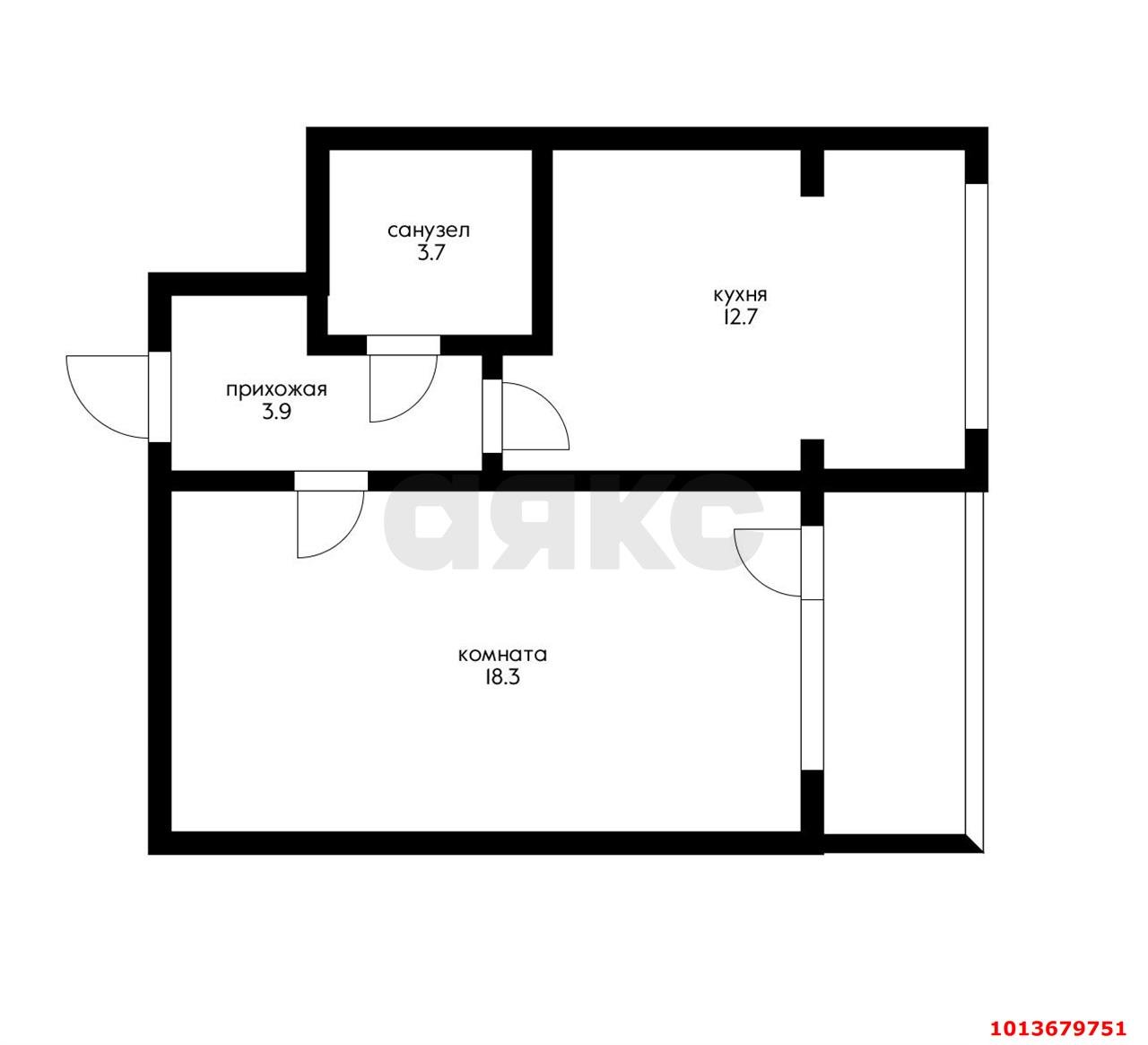 Фото №9: 1-комнатная квартира 42 м² - Краснодар, Краевая Клиническая Больница, ул. Восточно-Кругликовская, 72