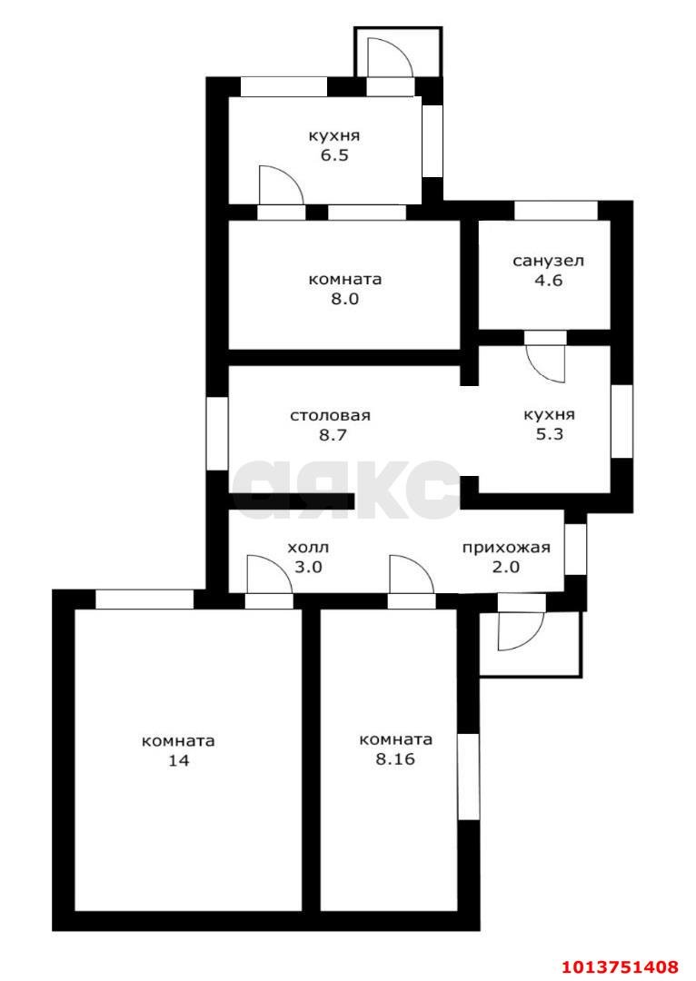 Фото №2: Часть дома 61 м² + 3 сот. - Краснодар, Пашковский, ул. Фадеева, 391