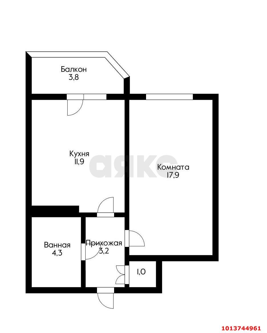 Фото №12: 1-комнатная квартира 42 м² - Краснодар, Панорама, ул. Восточно-Кругликовская, 22/3