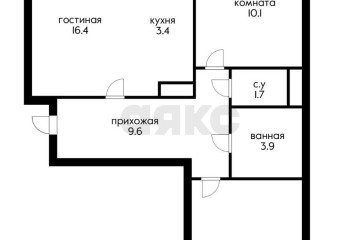 Фото №2: 3-комнатная квартира 56 м² - Краснодар, мкр. жилой комплекс Спортивная Деревня, ул. имени Генерала Корнилова, 14/1