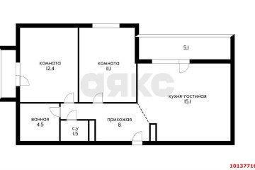 Фото №2: 2-комнатная квартира 56 м² - Краснодар, мкр. жилой комплекс Спортивная Деревня, ул. имени Генерала Корнилова, 14/1