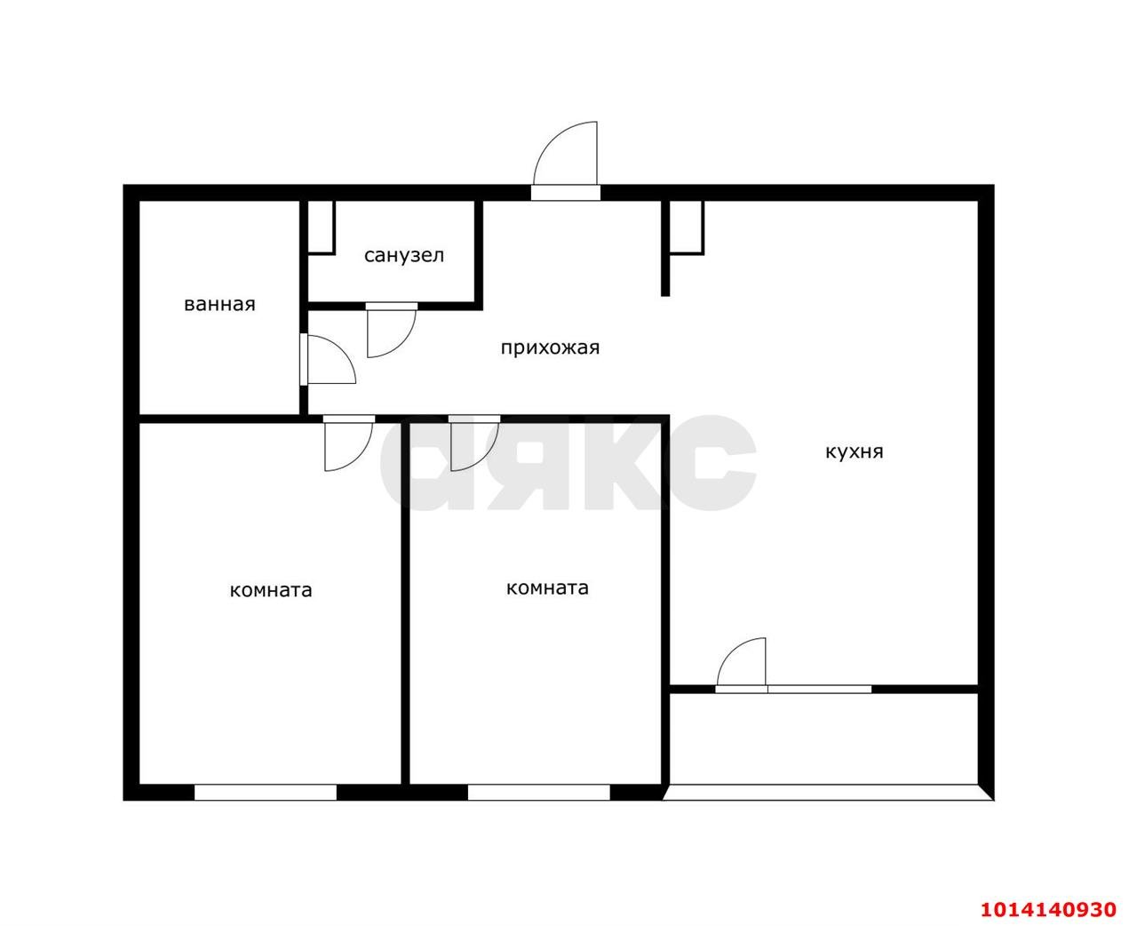 Фото №2: 2-комнатная квартира 51&nbsp;м², 2/10&nbsp;эт. - Краснодар, Прикубанский внутригородской округ, мкр. жилой комплекс Новые Сезоны, ул. Скандинавская, 1к4