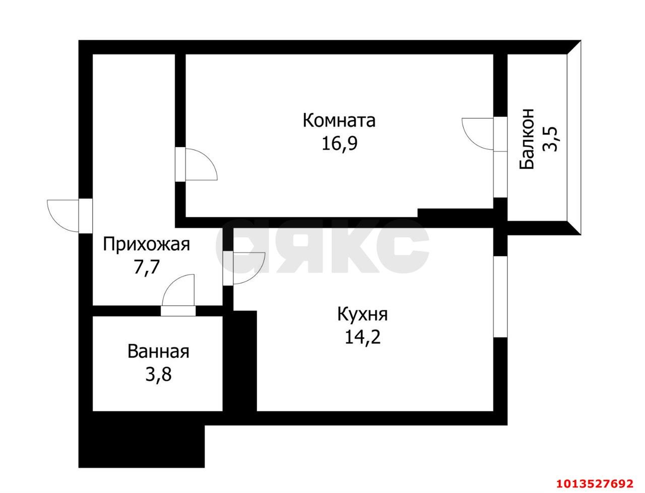 Фото №5: 1-комнатная квартира 41 м² - Краснодар, жилой комплекс Премьера, ул. Автолюбителей, 1/7к2