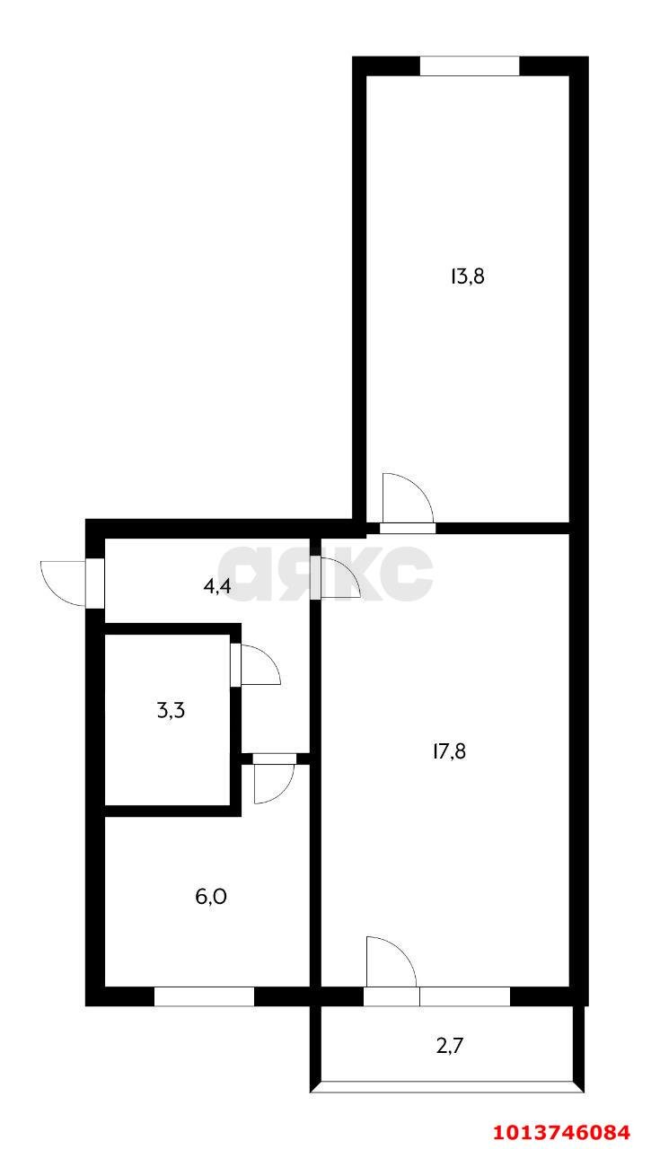 Фото №11: 2-комнатная квартира 45 м² - Краснодар, имени Н.И. Вавилова, ул. имени Калинина, 74