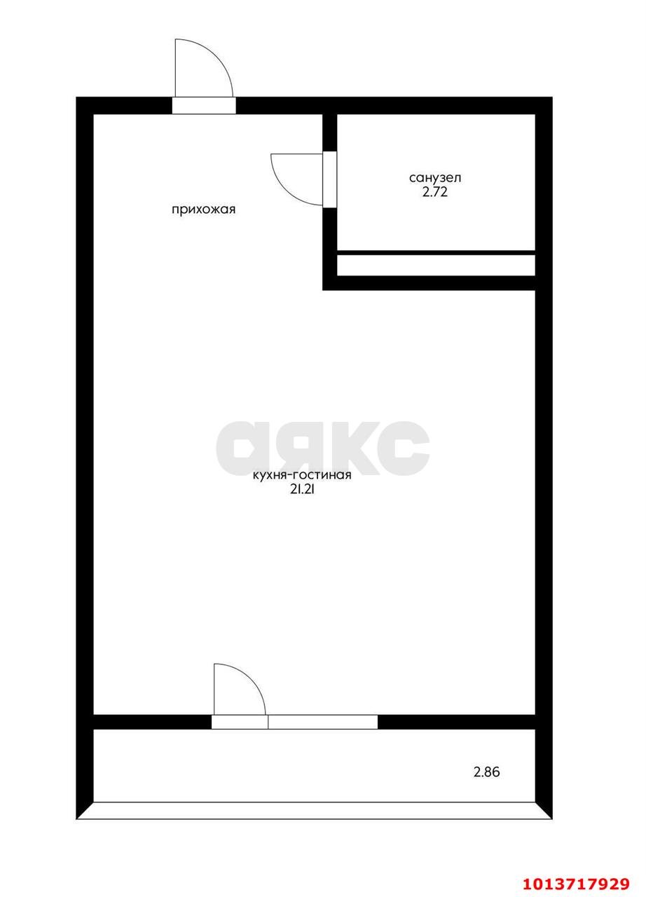 Фото №6: Студия 26 м² - Краснодар, Славянский, ул. Заполярная, 37к1