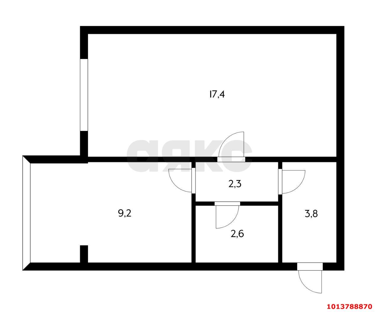 Фото №13: 1-комнатная квартира 37 м² - Краснодар, Прикубанский внутригородской округ, пр-д 1-й Сахалинский, 9