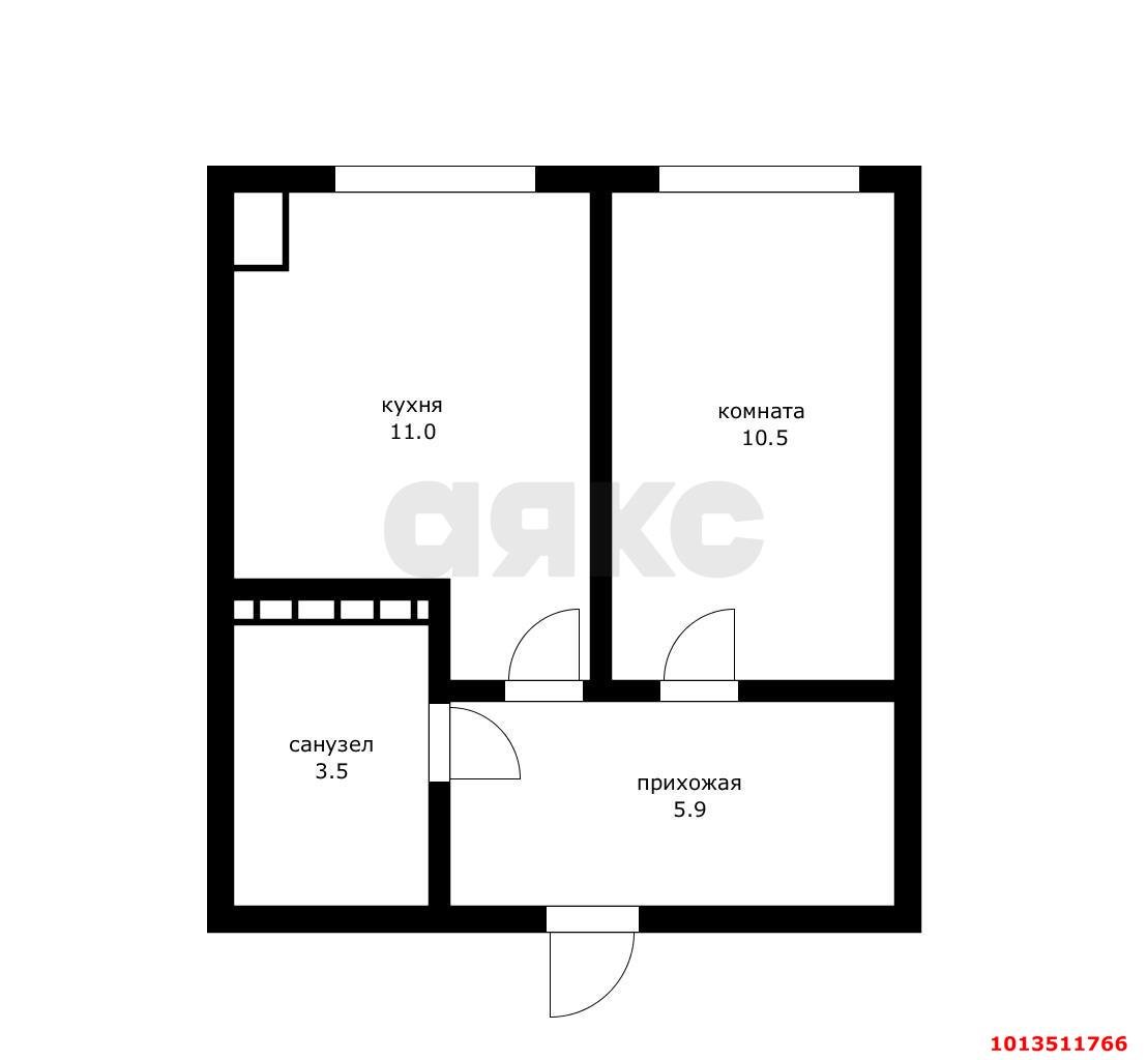 Фото №6: 1-комнатная квартира 30 м² - Новая Адыгея, жилой комплекс Баланс, ул. Береговая, 1к3