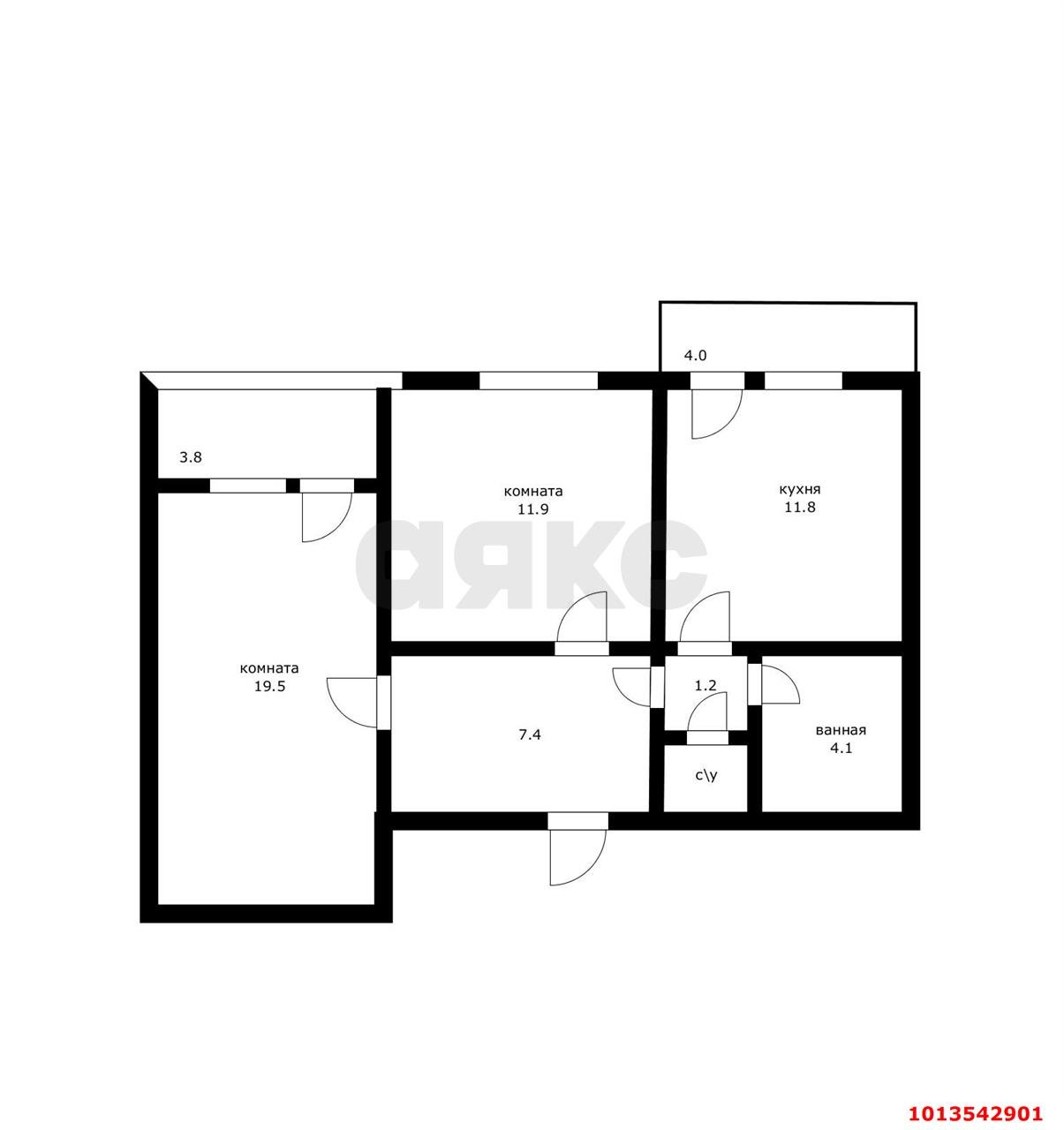 Фото №10: 2-комнатная квартира 58 м² - Краснодар, Молодёжный, ул. Душистая, 43