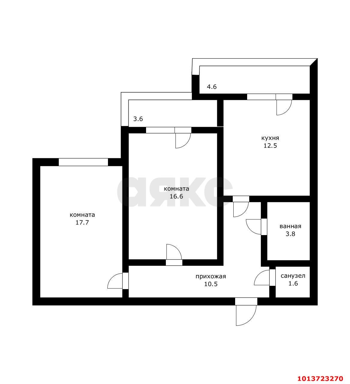 Фото №15: 2-комнатная квартира 70 м² - Краснодар, жилой комплекс Дом у Озера, ул. Селезнёва, 104/1