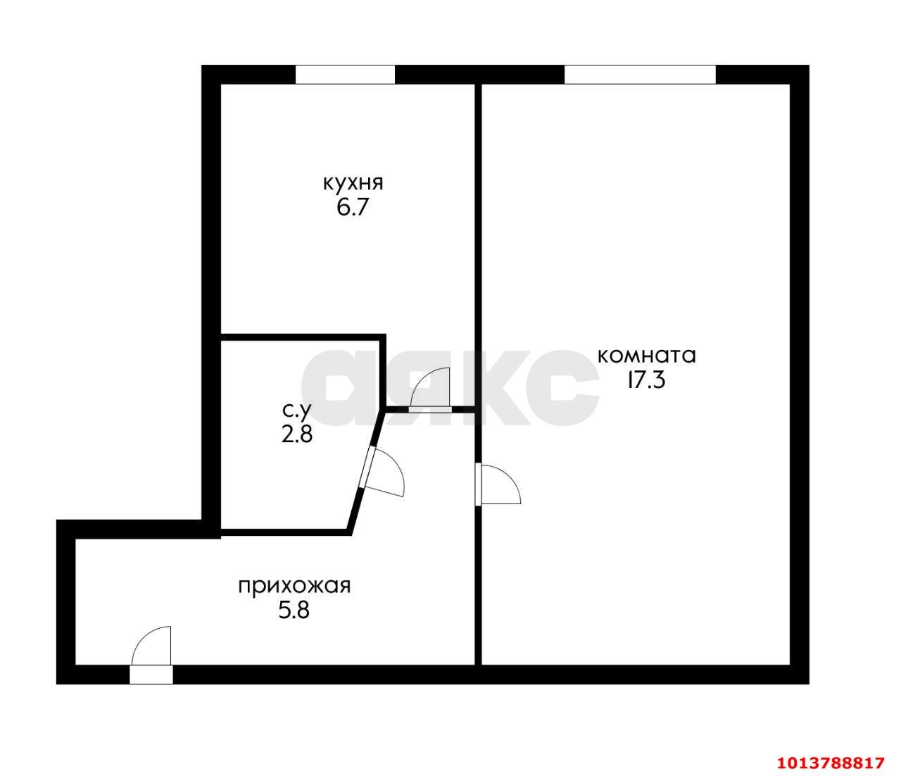 Фото №1: 1-комнатная квартира 32 м² - Краснодар, Черёмушки, ул. Бургасская, 19