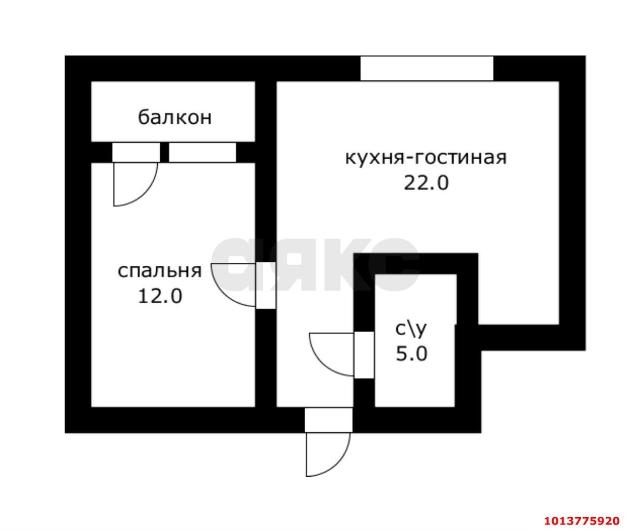 Фото №9: 1-комнатная квартира 42 м² - Краснодар, Восточно-Кругликовский, ул. Черкасская, 121