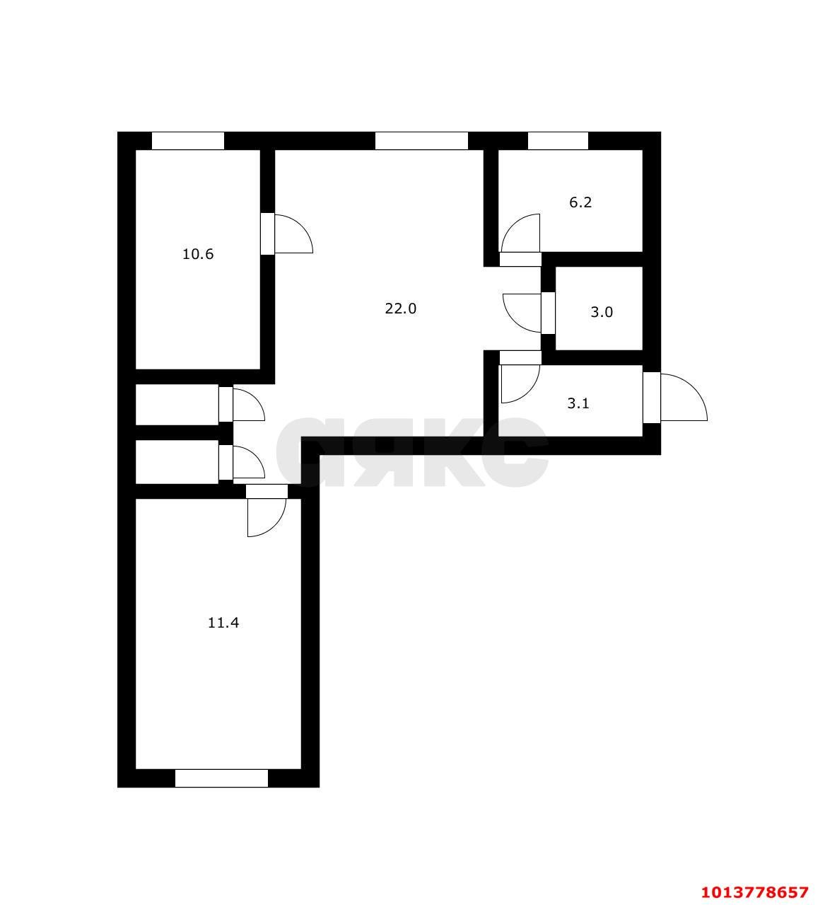 Фото №7: 3-комнатная квартира 57 м² - Новороссийск, Центральный, пр-кт Ленина, 38