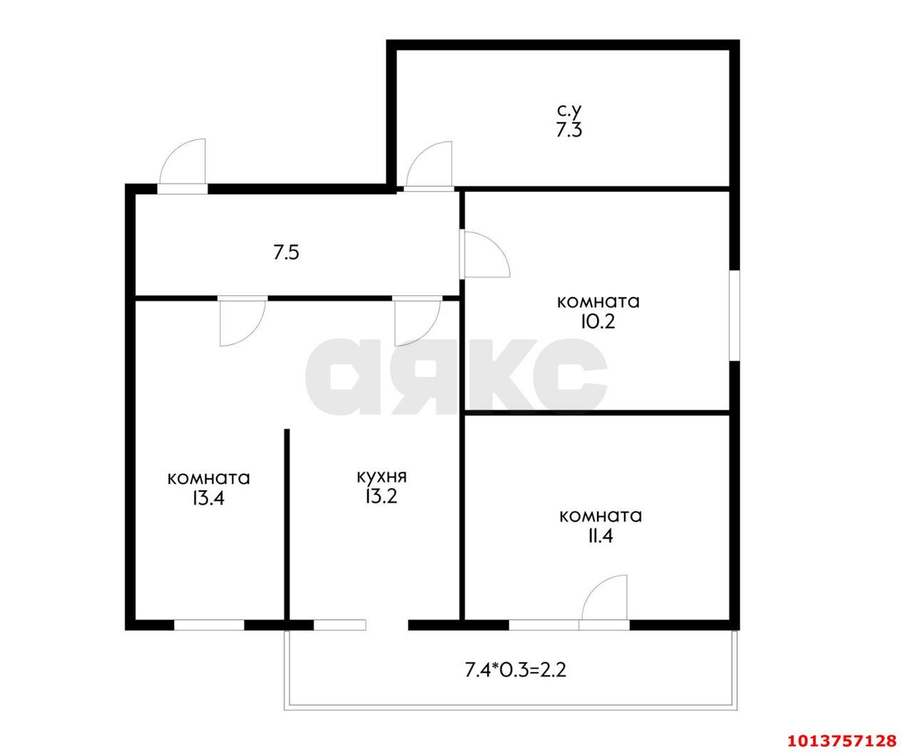 Фото №1: 3-комнатная квартира 63 м² - Краснодар, жилой комплекс Победа, ул. Евгении Жигуленко, 9