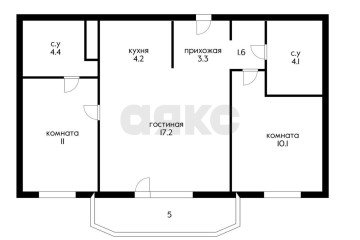 Фото №2: 2-комнатная квартира 55 м² - Краснодар, мкр. жилой комплекс Спортивная Деревня, ул. имени Генерала Корнилова, 14