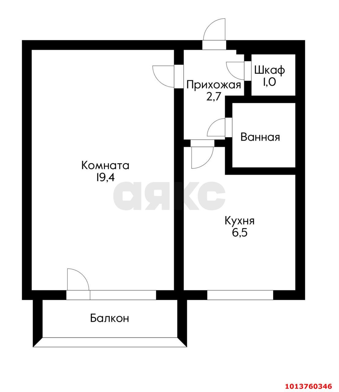 Фото №11: 1-комнатная квартира 33 м² - Краснодар, Юбилейный, ул. 70-летия Октября, 12/2