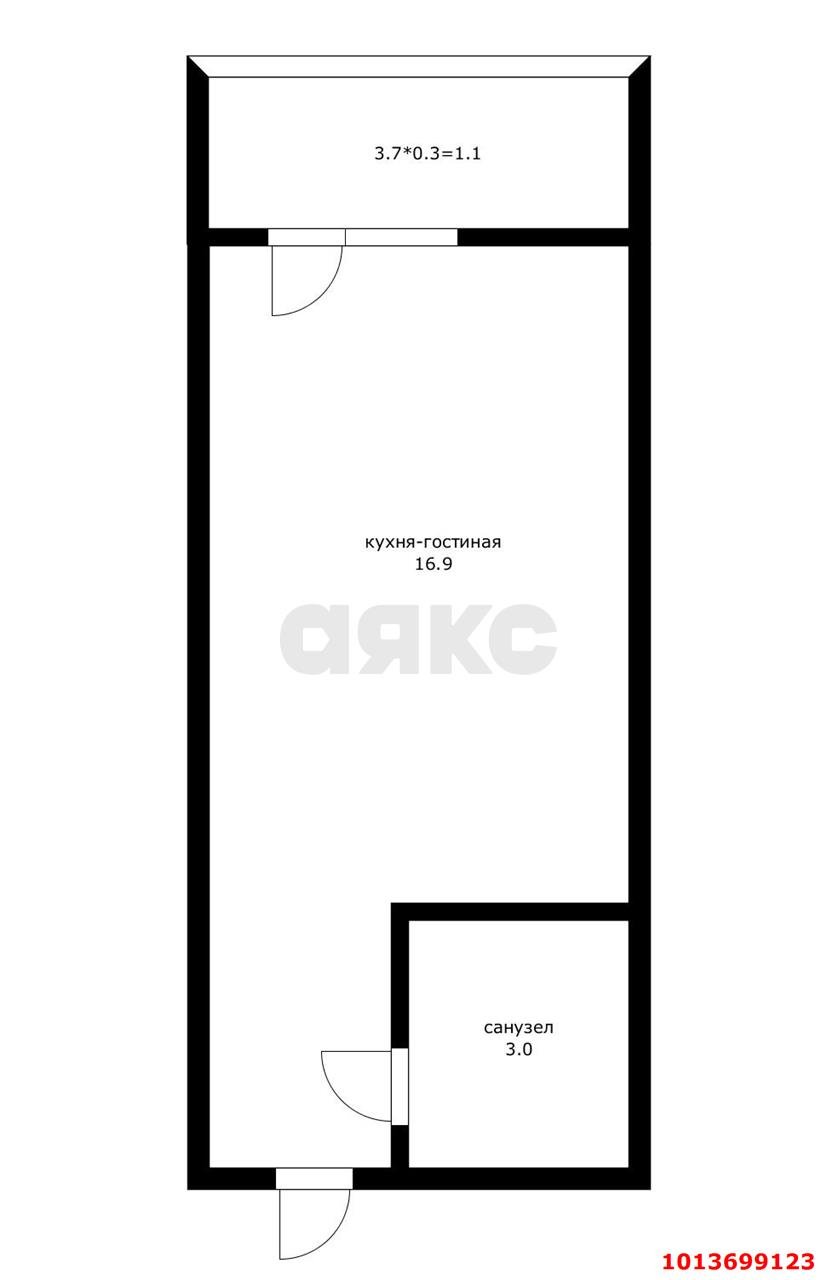 Фото №10: Студия 22 м² - Краснодар, жилой комплекс Радуга, ул. Евгении Жигуленко, 7к2