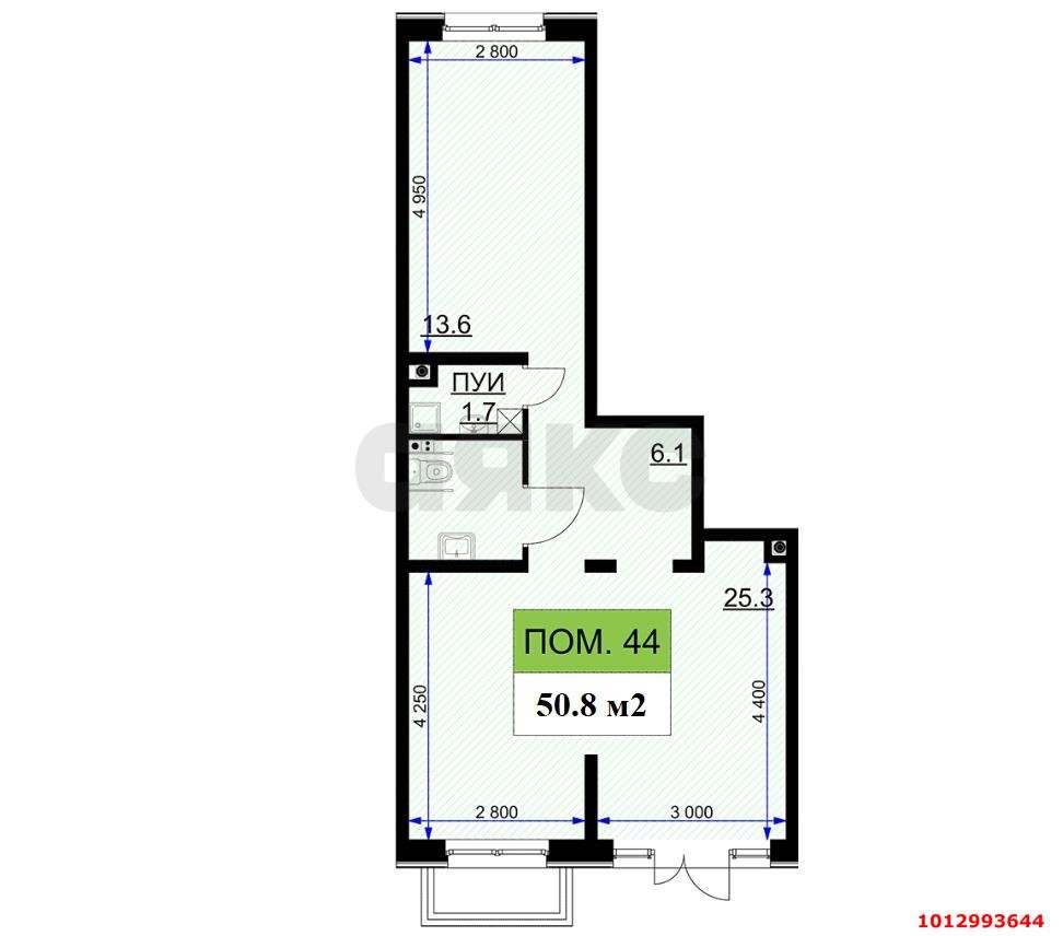 Фото №2: Торговое помещение 51 м² - Краснодар, жилой комплекс Ракурс, ул. имени Героя Ростовского, 8к1