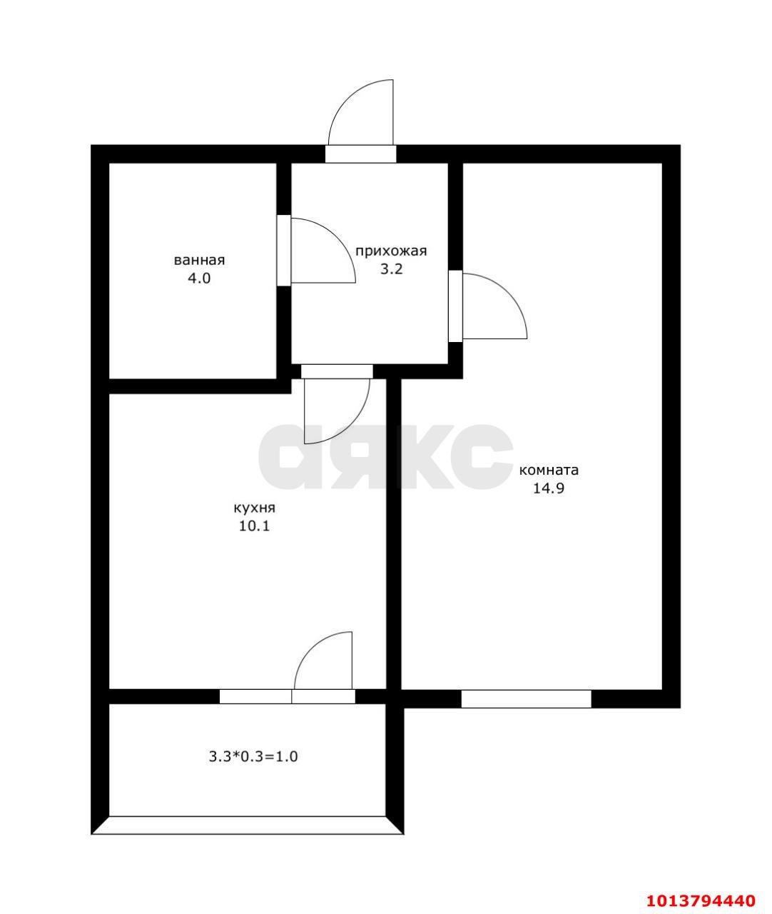 Фото №1: 1-комнатная квартира 34 м² - Краснодар, жилой комплекс Ракурс, ул. имени Героя Ростовского, 8