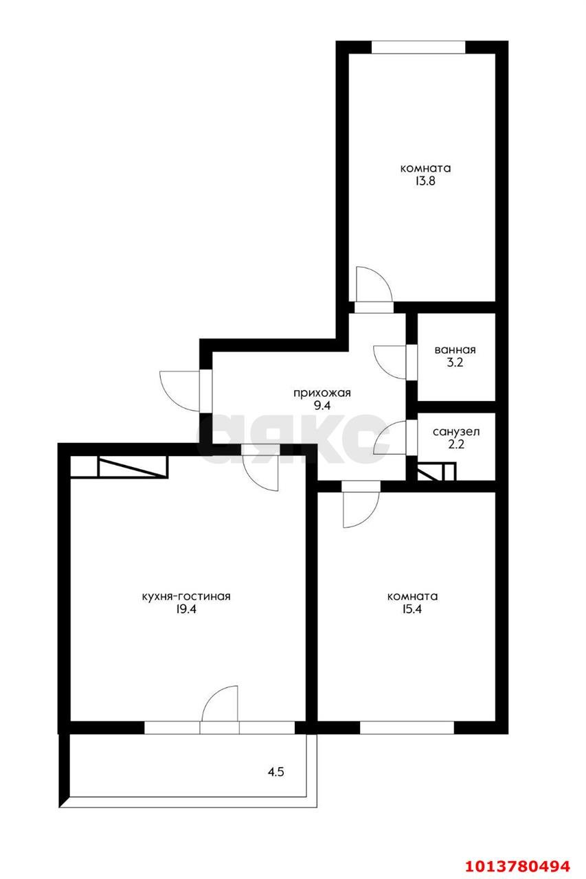 Фото №7: 2-комнатная квартира 62 м² - Краснодар, жилой комплекс Свобода, ул. Домбайская, 55