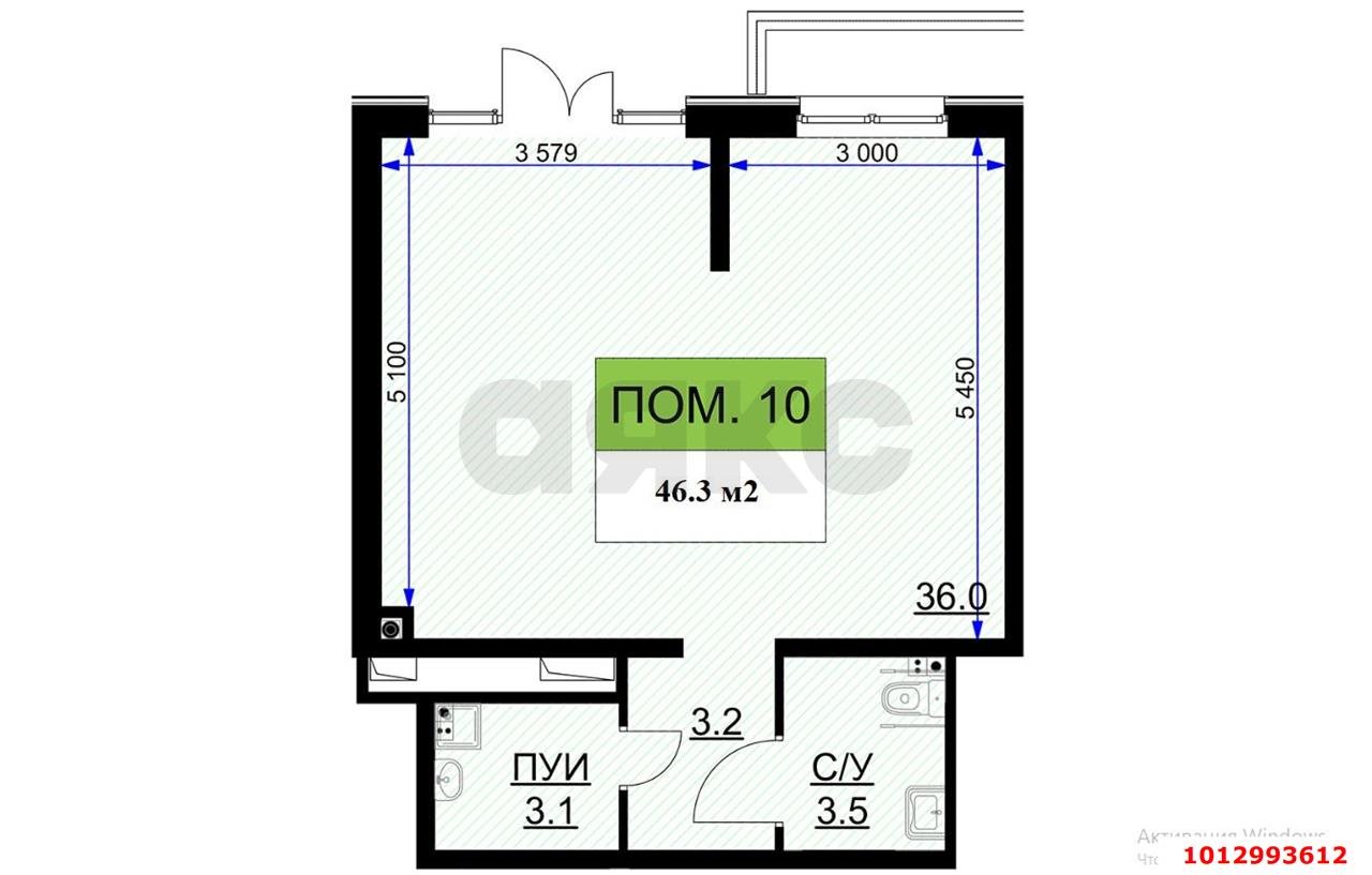 Фото №3: Торговое помещение 47 м² - Краснодар, жилой комплекс Ракурс, ул. имени Героя Ростовского, 8к5