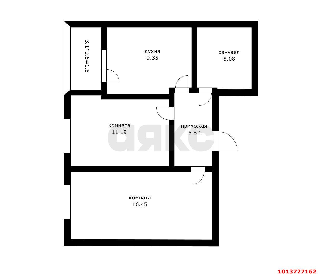 Фото №8: 2-комнатная квартира 49 м² - Краснодар, имени Петра Метальникова, ул. Петра Метальникова, 36