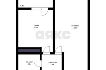 Фото №3: 1-комнатная квартира 34 м² - Краснодар, мкр. Славянский, ул. Заполярная, 35к2