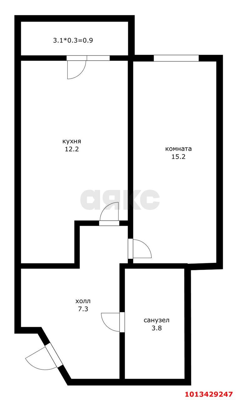 Фото №14: 1-комнатная квартира 39 м² - Краснодар, жилой комплекс Свобода, ул. Домбайская, 55