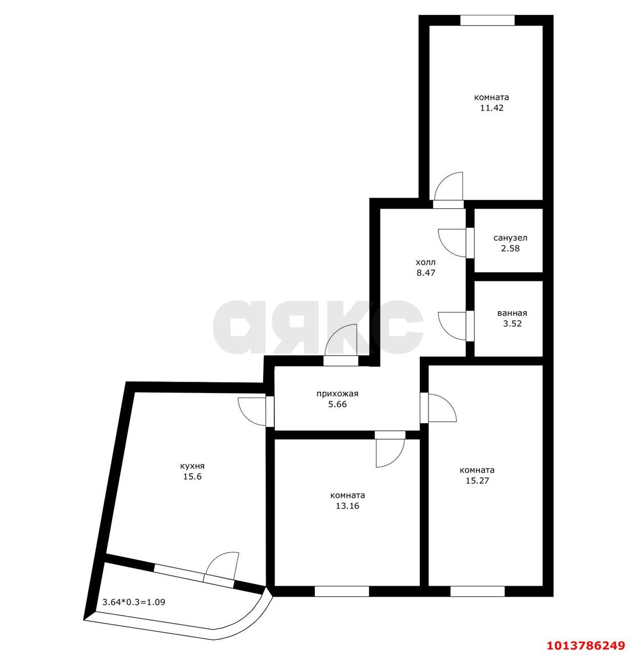 Фото №7: 3-комнатная квартира 90 м² - Краснодар, жилой комплекс Фонтаны, ул. Воронежская, 47/10