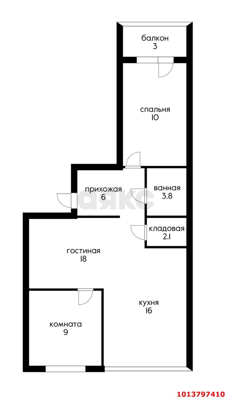 Фото №10: 2-комнатная квартира 70 м² - Краснодар, имени Петра Метальникова, ул. Григория Пономаренко, 43