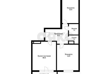 Фото №2: 2-комнатная квартира 63 м² - Краснодар, мкр. жилой комплекс Свобода, ул. Домбайская, 55