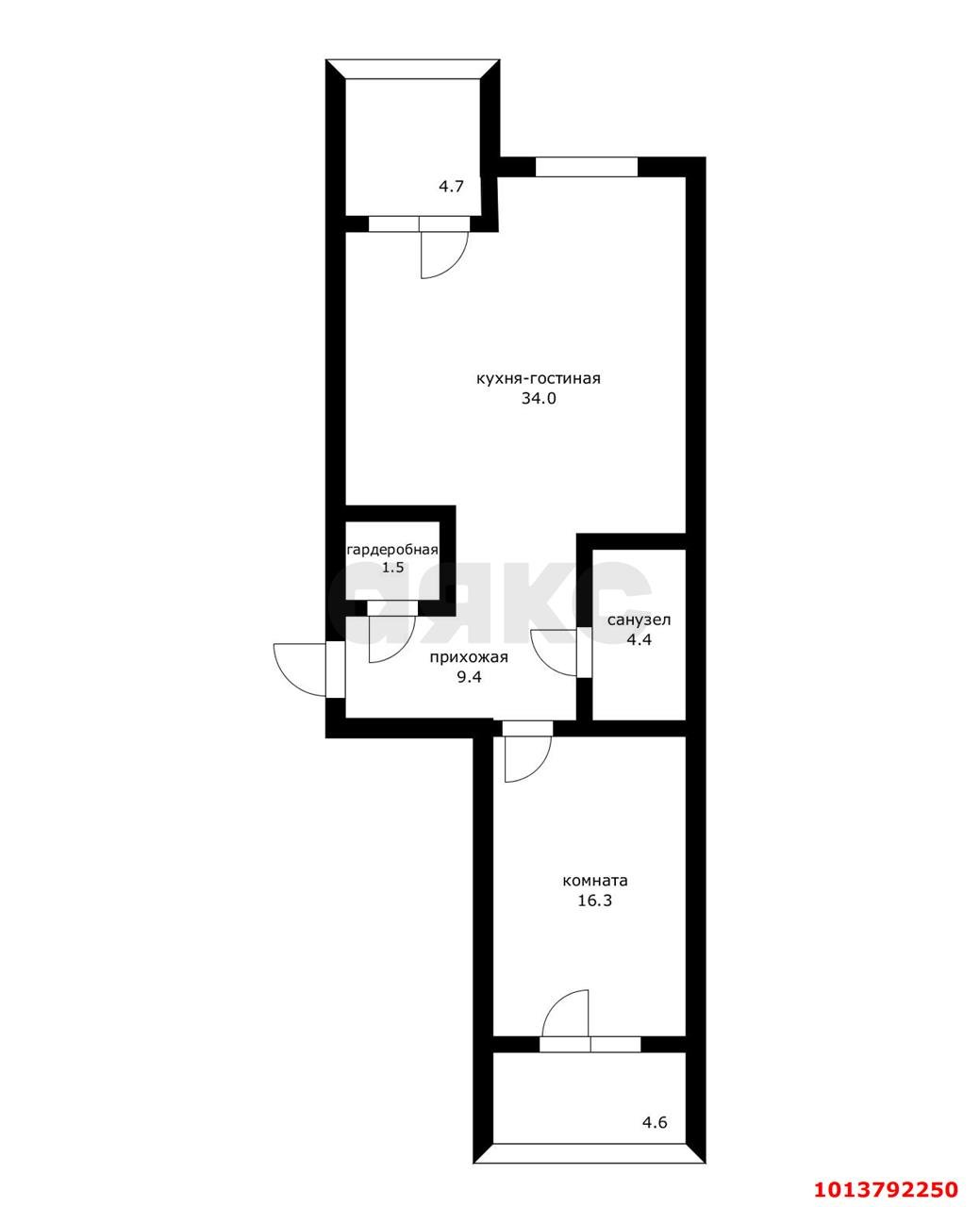 Фото №20: 2-комнатная квартира 74 м² - Краснодар, жилой комплекс Элегант, ул. Старокубанская, 139