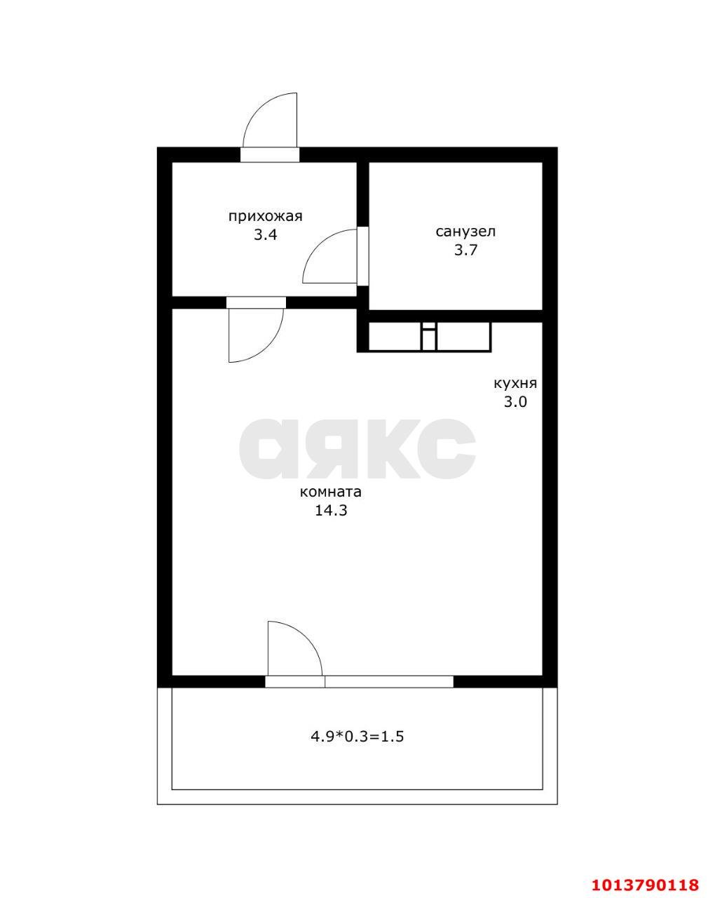 Фото №14: Студия 29 м² - Краснодар, жилой комплекс Ракурс, ул. имени Героя Ростовского, 8