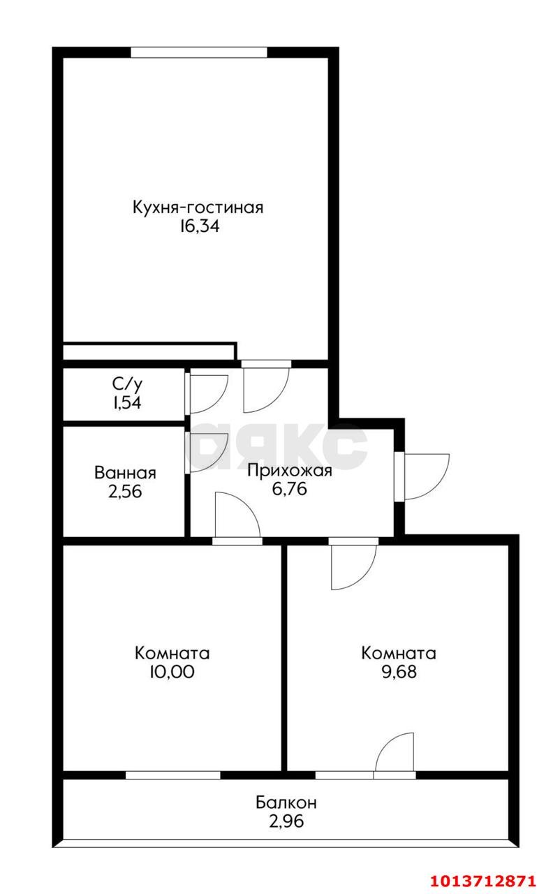 Фото №9: 2-комнатная квартира 53 м² - Краснодар, жилой комплекс Дыхание, ул. Лётчика Позднякова, 2к6