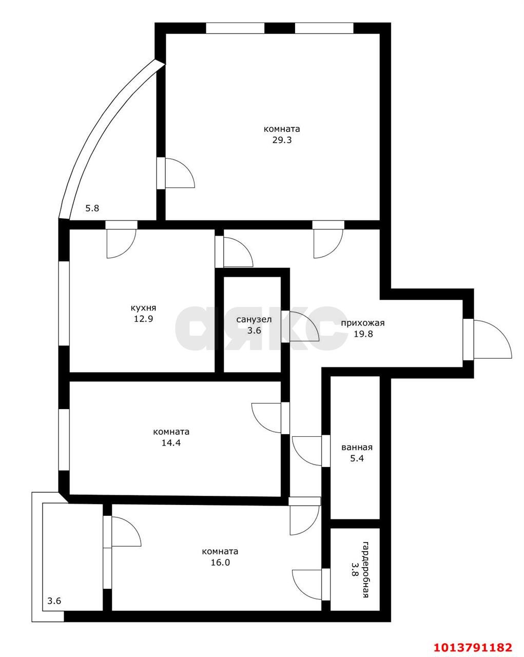 Фото №10: 3-комнатная квартира 114 м² - Краснодар, жилой комплекс Аквамарин, ул. Уральская, 75к2