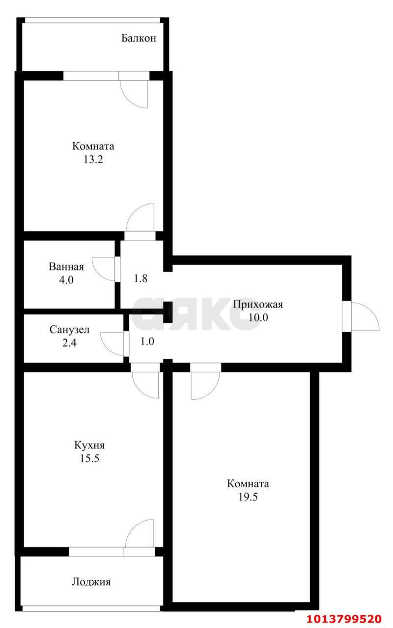 Фото №14: 2-комнатная квартира 74 м² - Краснодар, Репино, пр-д Репина, 28