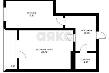 Фото №5: 1-комнатная квартира 58 м² - Знаменский, мкр. Родные Просторы, ул. Природная, 10Б