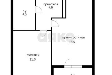 Фото №2: 1-комнатная квартира 37 м² - Краснодар, мкр. жилой комплекс Все Свои, ул. Колхозная, 5