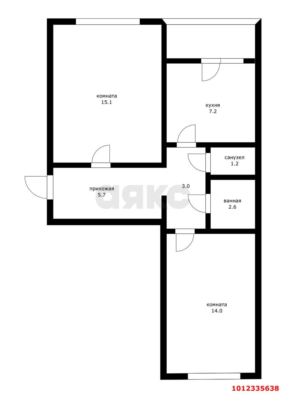 Фото №11: 2-комнатная квартира 48 м² - Абинск, ул. Советов, 17А