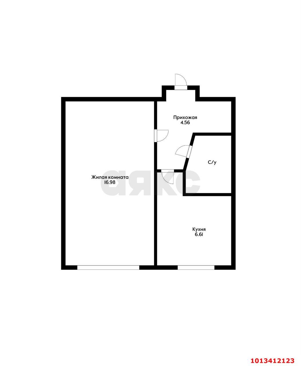 Фото №2: 1-комнатная квартира 30 м² - Краснодар, Хлопчато-бумажный Комбинат, ул. Волжская, 75