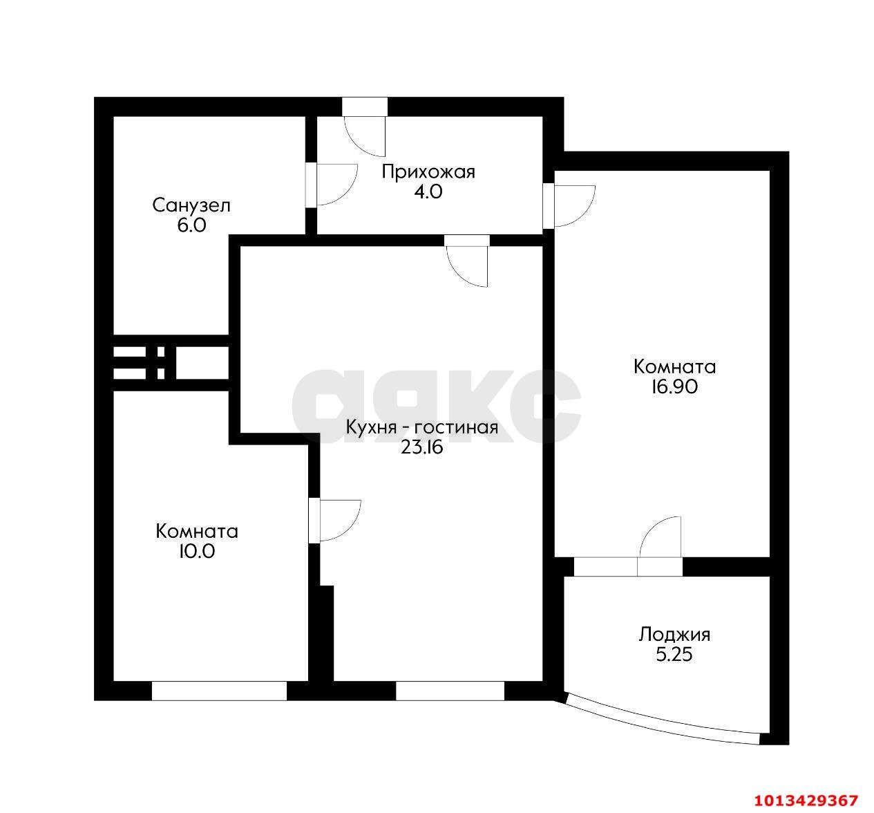 Фото №6: 2-комнатная квартира 70 м² - Краснодар, имени Петра Метальникова, ул. Цезаря Куникова, 35